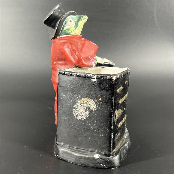 Antique Dapper Frog Top Hat Umbrella Bag Grafenthal Bisque Vase Match Holder - Picture 8 of 16